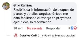 Comentario de cliente sobre o pacote AutoCAD